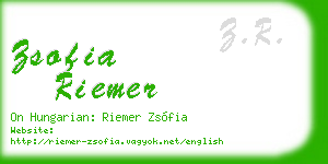 zsofia riemer business card